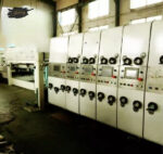 Online bottom folding gluing with auto printing die-cutting machine and auto bundling machine